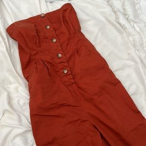 Urban outfitters burnt orange jumpsuit